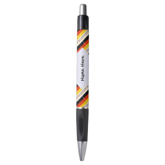 Deutschland German Flag Black Personalization  Pen (Front Vertical)