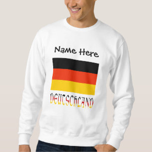 Deutschland German Flag Black Personalization Sweatshirt