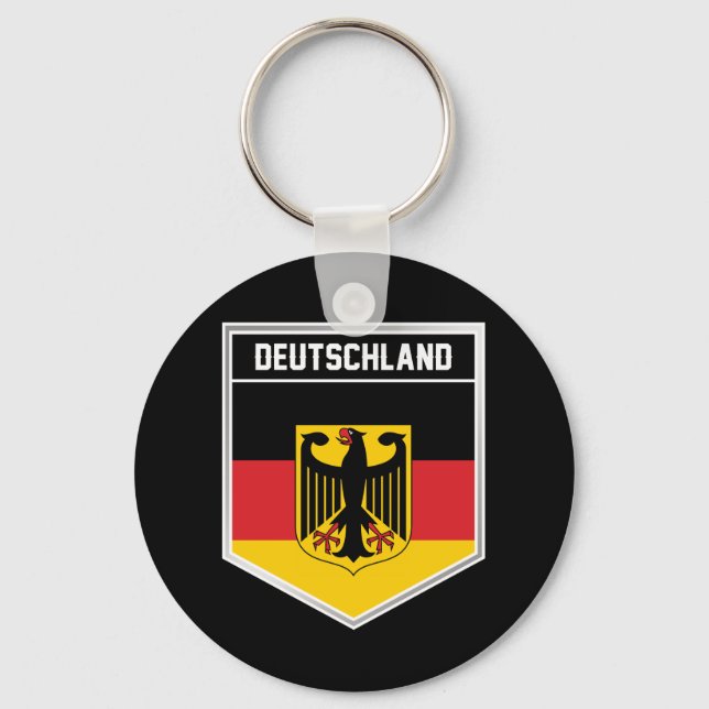 Deutschland/Germany Flag Shield Keychain (Front)