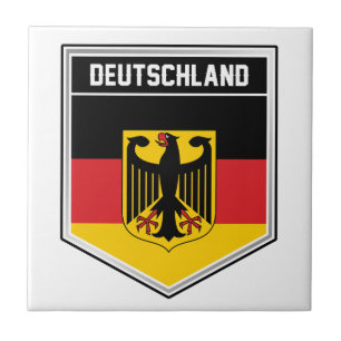 Deutschland/Germany Flag Shield Tile