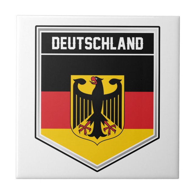 Deutschland/Germany Flag Shield Tile (Front)