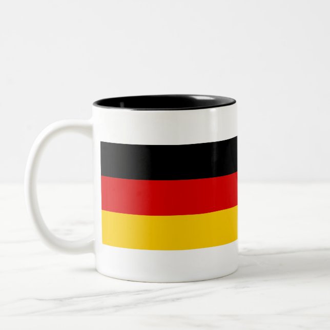 Deutschland - Germany Flag Two-Tone Coffee Mug (Left)