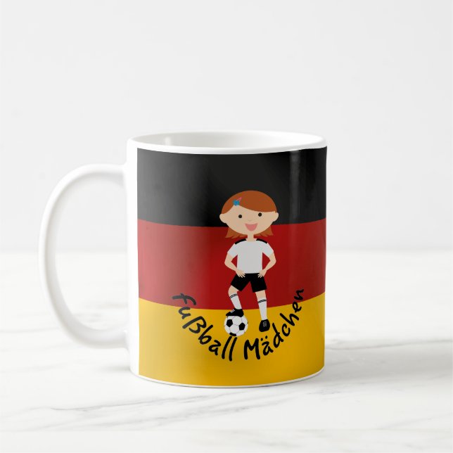Deutschland Germany Fußball Mädchen 3 v2 Coffee Mug (Left)