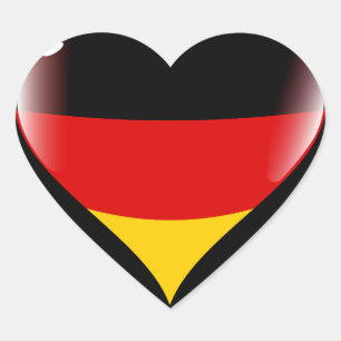 Deutschland heart flag sticker