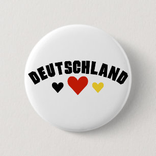 Deutschland Hearts 2 Inch Round Button