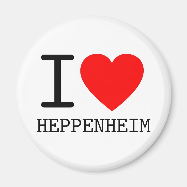 Deutschland I love Heppenheim Bundesland Hessen Magnet (Front)