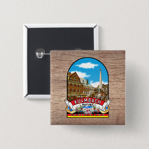 Deutschland Kulmbach Vintage souvenir 2 Inch Square Button