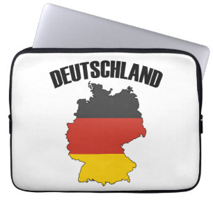 Deutschland Map - German Flag - Germany Travel Laptop Sleeve