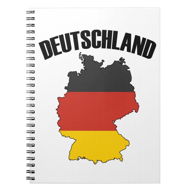Deutschland Map - German Flag - Germany Travel Notebook (Front)
