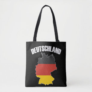 Deutschland Map - German Flag - Germany Travel Tote Bag