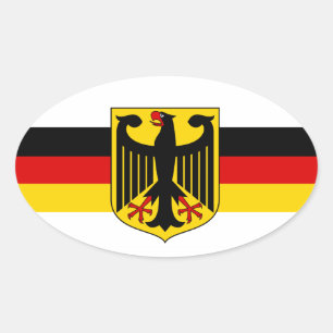 Deutschland soccer fussball #3 oval stickers