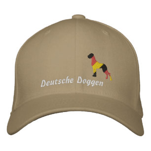 Deutschland Stick Dogge, Deutsche Doggen Embroider Embroidered Hat