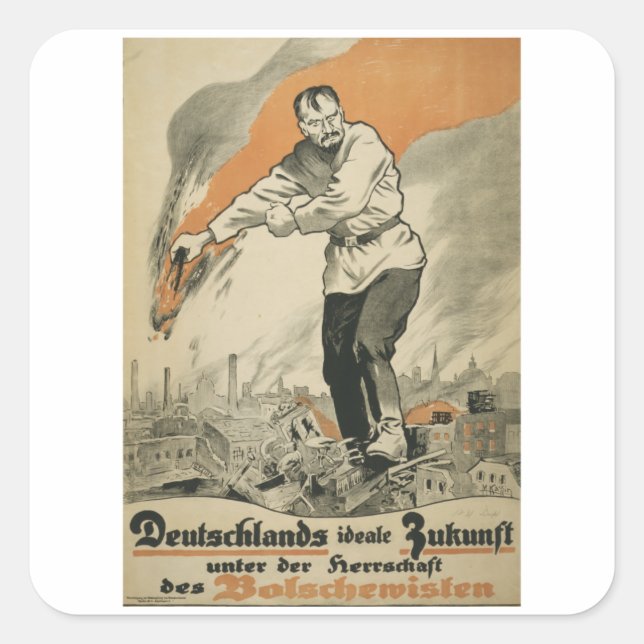 Deutschlands - Vintage Germany War Square Sticker (Front)