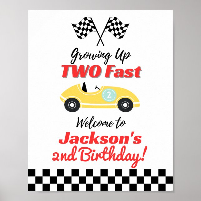 Deux affiches d'Affiche de bienvenue d'anniversair (Devant)