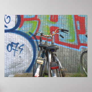 Deux Amsterdam Bikes Holland Photo Art Poster