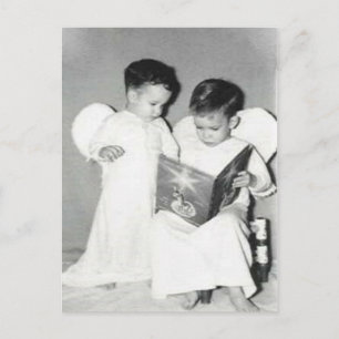 Deux anges pour la carte postale de Noël