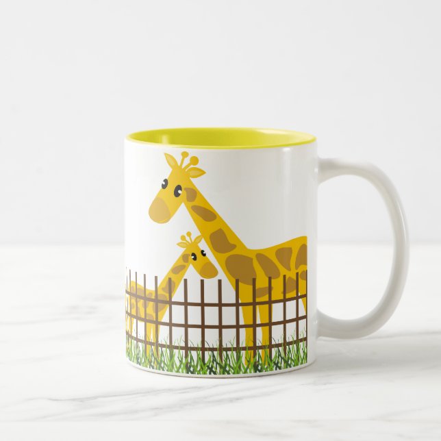 Deux (Aussi) Mignonnes Giraffes Mugs (Droit)