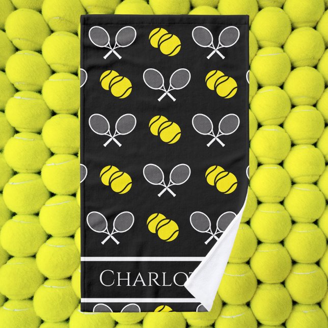 Deux balles de tennis et raquettes blanches Motif  (Créateur téléchargé)