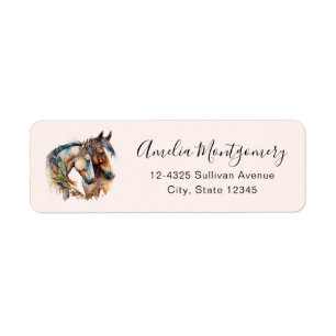 Deux beaux chevaux Western Boho Adresse