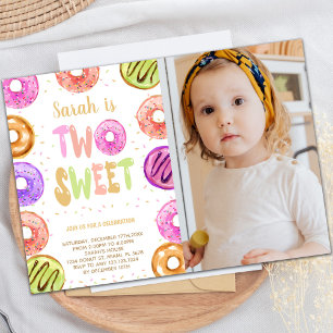 Deux beignets doux Invitations d'anniversaire avec