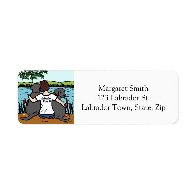 Deux Black Labradors et maman (Devant)