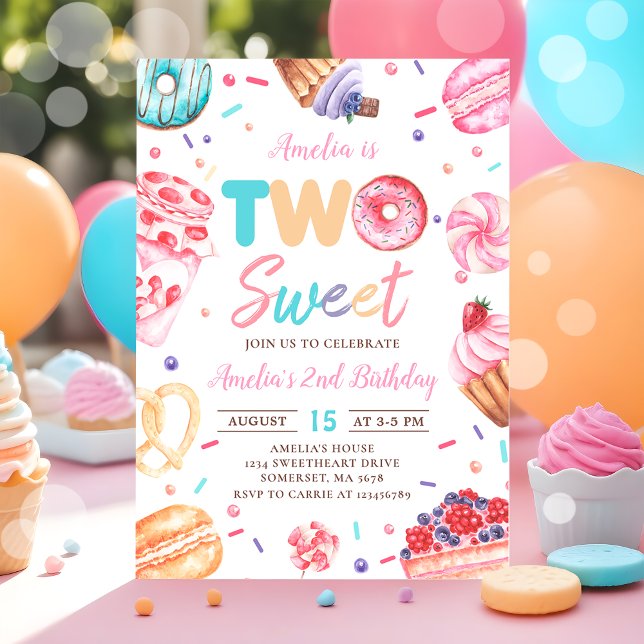 Deux bonbons à beignets sucrés 2e invitation d'ann (Créateur téléchargé)