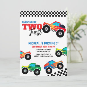 Deux Camion Monster Rapide Invitation pour le deux