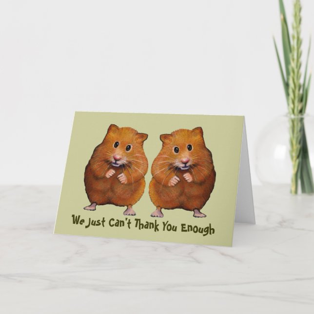 DEUX CARTES DE REMERCIEMENTS DE HAMSTERS (Devant)