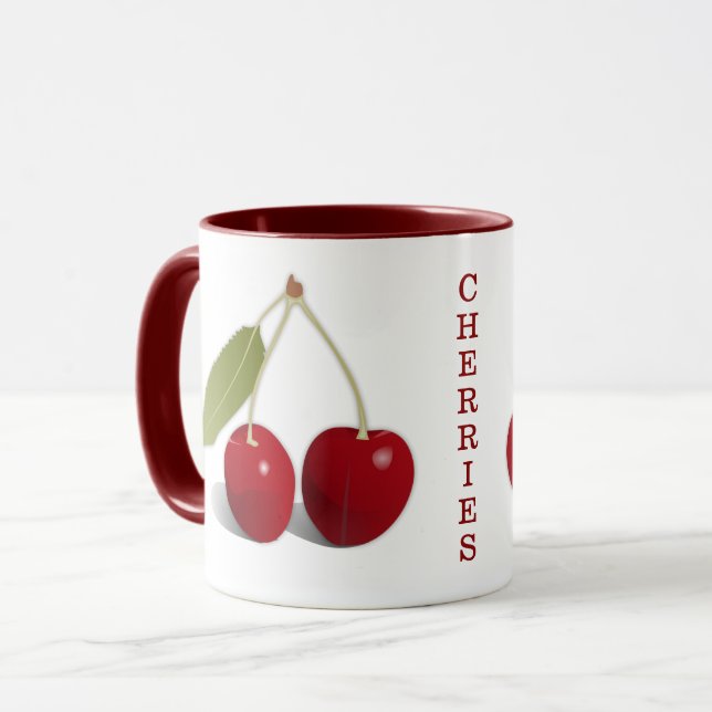 Deux cerises Concevoir une tasse de café (Devant gauche)
