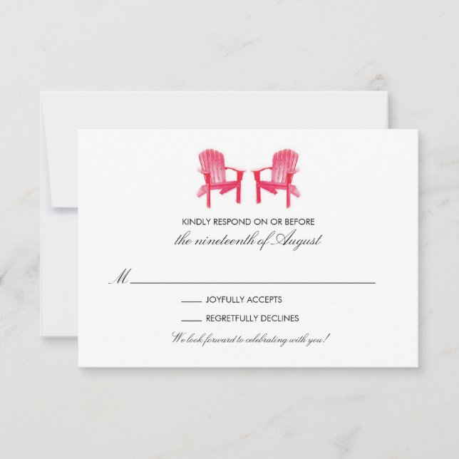Deux chaises Adirondack aquarelle RSVP (Devant)