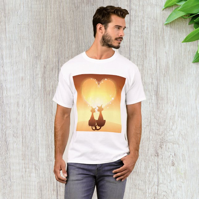 Deux Chats En T-shirt Homme Amoureux (Créateur téléchargé)