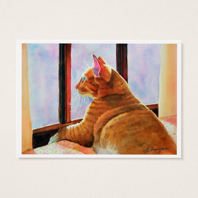 Deux chats orange double face ACEO Imprimer (Dos)