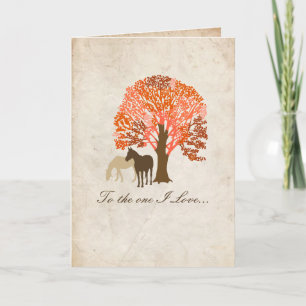 Deux chevaux Romantique Carte Saint Valentin