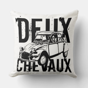 Deux Chevaux Throw Pillow