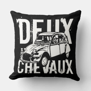 Deux Chevaux Throw Pillow