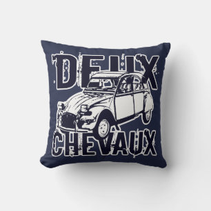 Deux Chevaux Throw Pillow