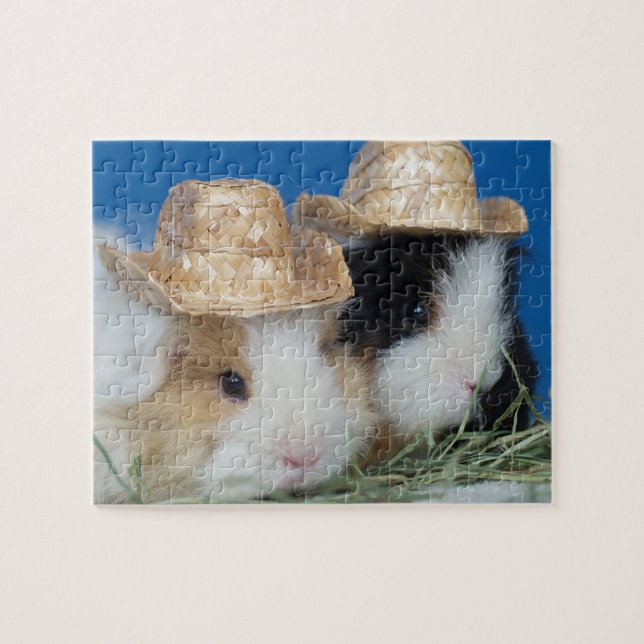 Deux cochons d'Inde mignons puzzle (Horizontal)