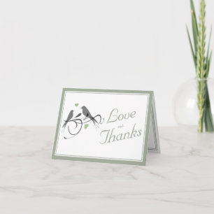 Deux coeurs - Carte de remerciements Mariage