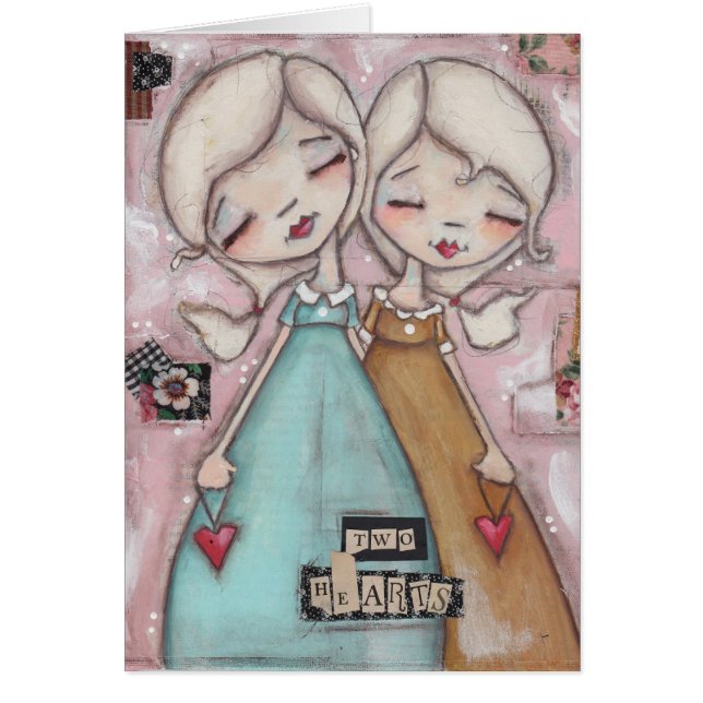 Deux Coeurs - Carte de voeux (Devant)