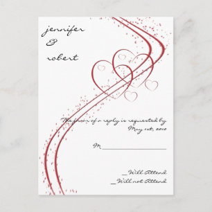 Deux coeurs en une seule carte de réponse