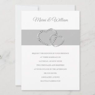 Deux coeurs Faire-part de mariage