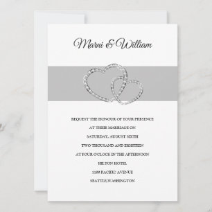 Deux coeurs Faire-part de mariage
