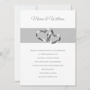 Deux coeurs Faire-part de mariage
