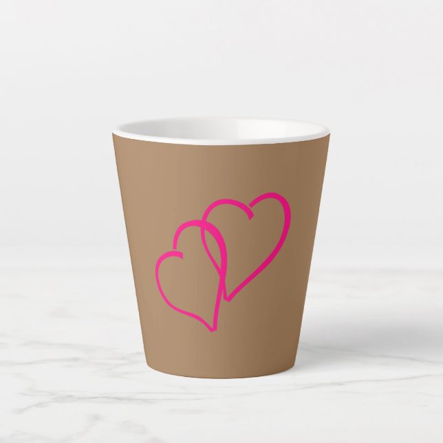 Deux coeurs Latte Mug (Devant)