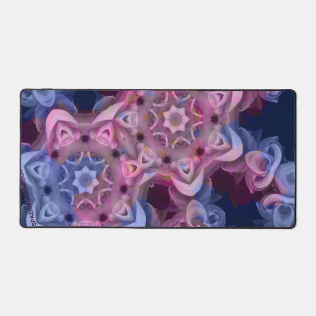 Deux coeurs roses en bleu du calme (Recto)