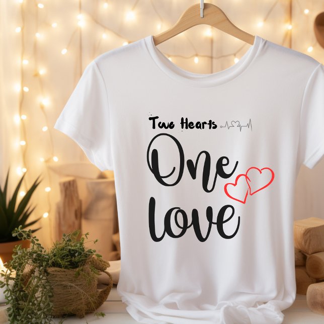 Deux Coeurs Un T-shirts d'amour, Couples Tee - shi (Créateur téléchargé)