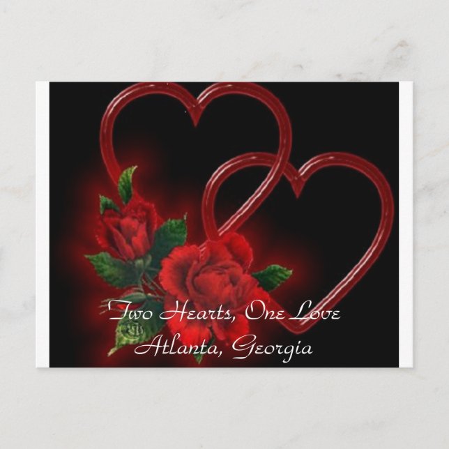 Deux Coeurs, une carte postale d'amour (Devant)