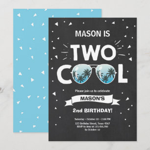 Deux Cool anniversaire invitation garçon 2e annive