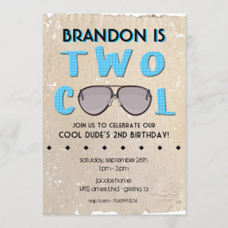 Deux Cool Invitations pour le 2e anniversaire