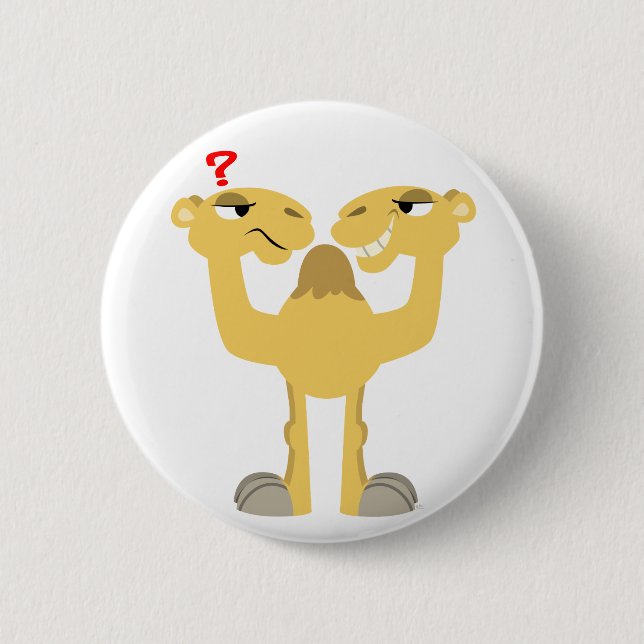 Deux côtés du même badge de carton en chameau (Devant)